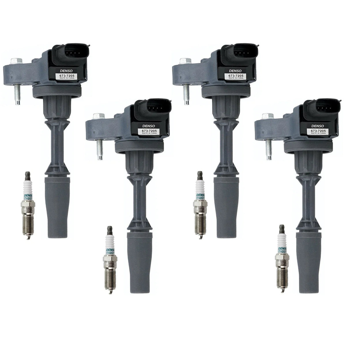 Set of 4 Ignition Coils & Iridium Spark Plugs for ATS CTS Malibu (2013–2019)