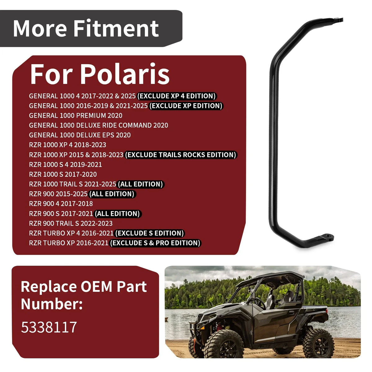 Heavy Duty Stabilizer Bar Tube 5338117 for Polaris RZR XP 1000 (2015–2023)