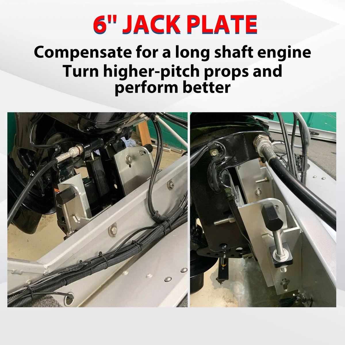 Outboard 6" Jack Plate Set Back Adjustable for JPL4000