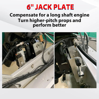 Outboard 6" Jack Plate Set Back Adjustable for JPL4000