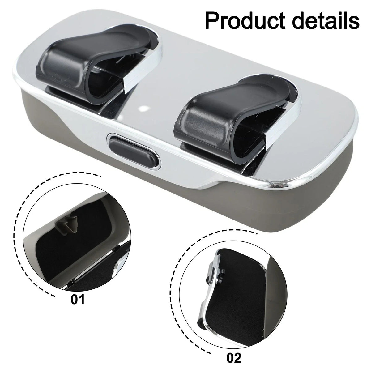 ABS Portable Glasses Case for Vehicle - Secure Storage Option