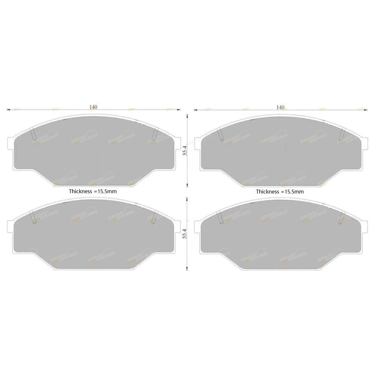 Disc Brake Pad Set 1.8L for Toyota Dyna (1987–1995) by Brembo
