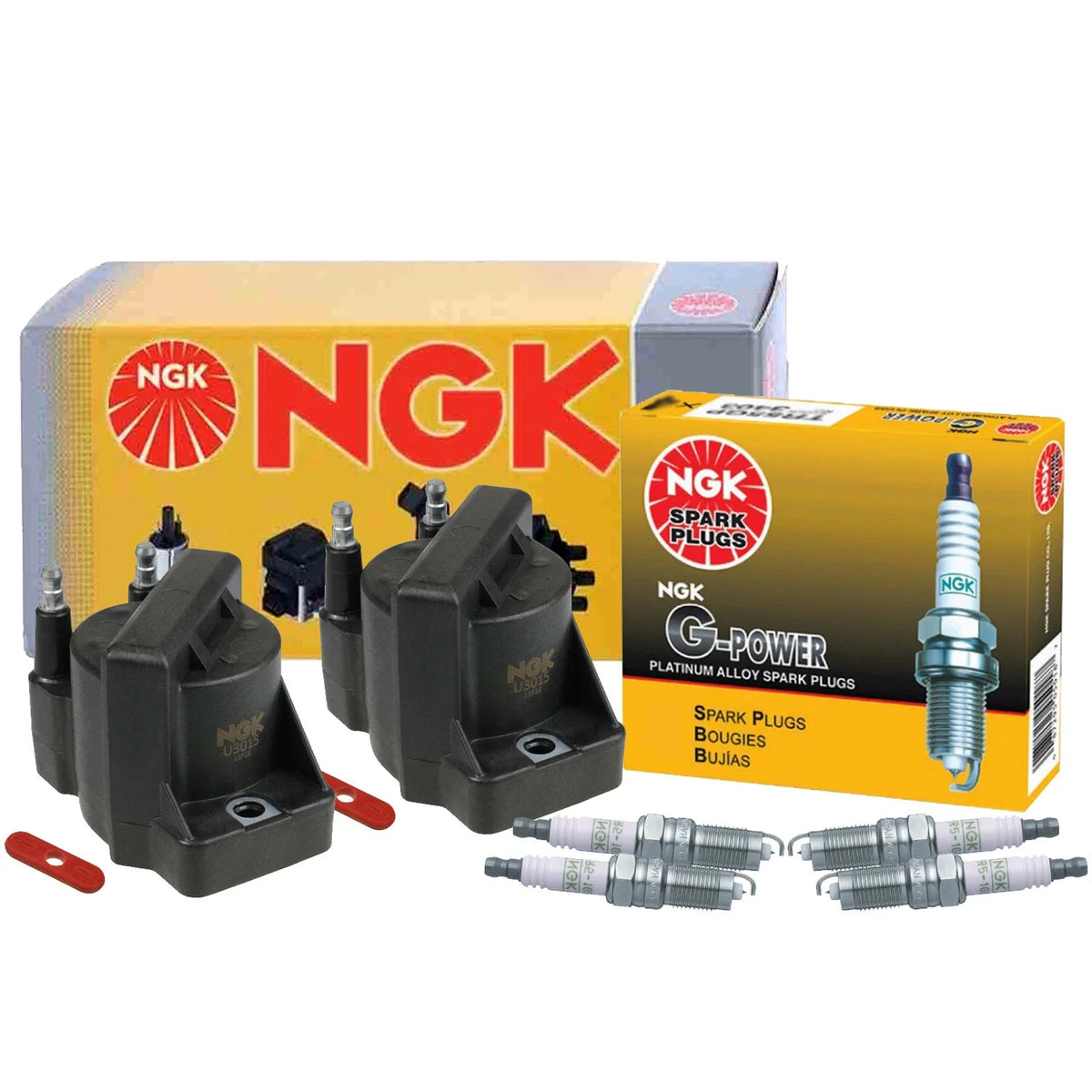 2X Ignition Coil & 4 G-Power Platinum Spark Plugs for Buick Chevy GMC L4