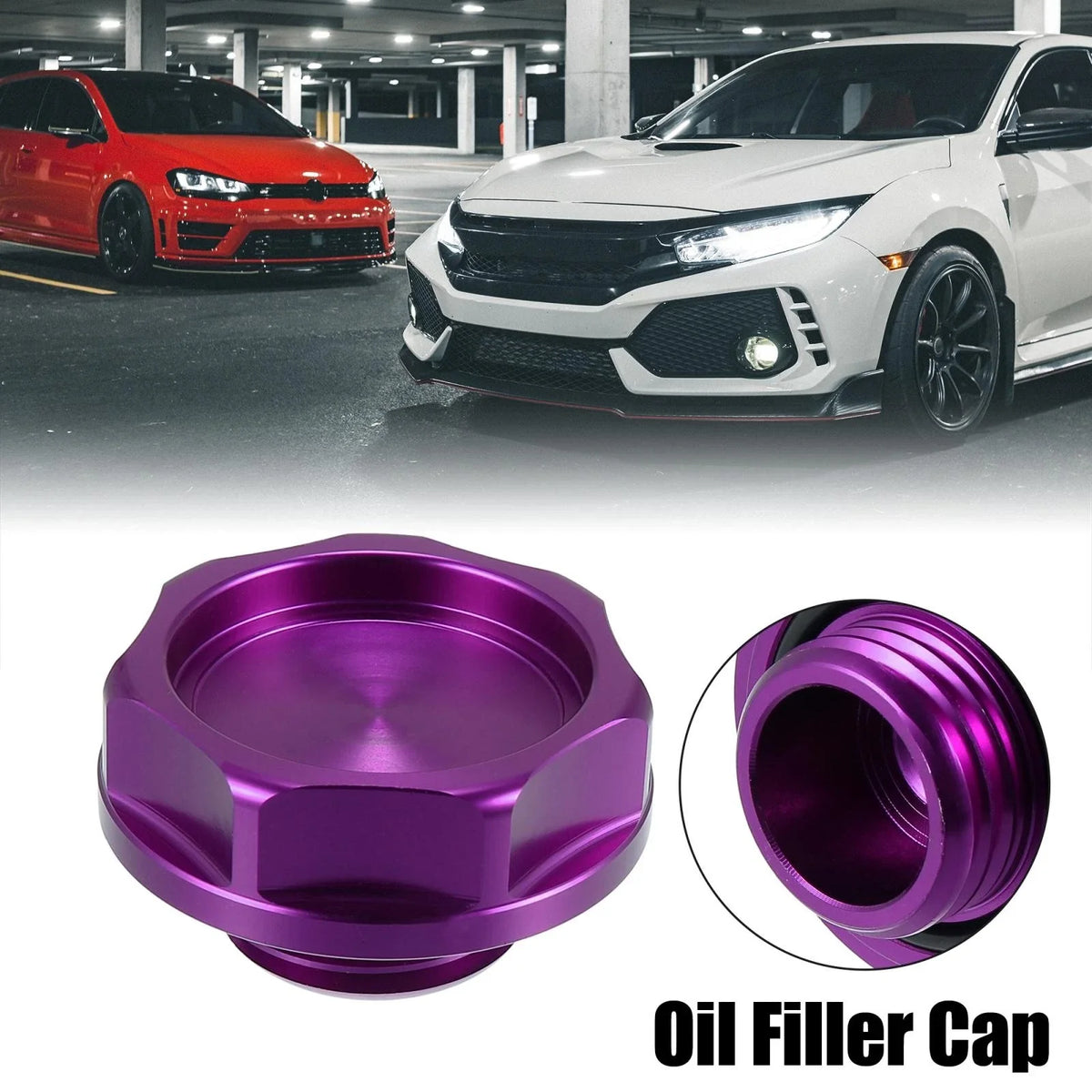 Aluminum Alloy Engine Oil Filler Cap for Honda Civic EK EG (1996–2000)