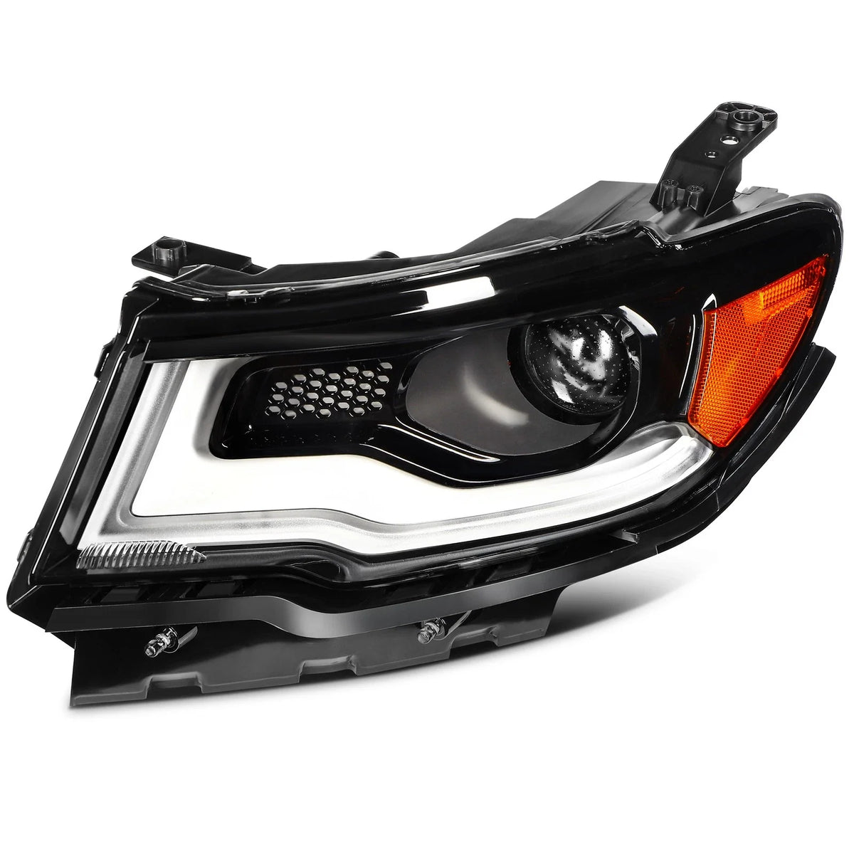 Left Projector Headlight HID/Xenon with LED DRL for Jeep Compass 2017-2021