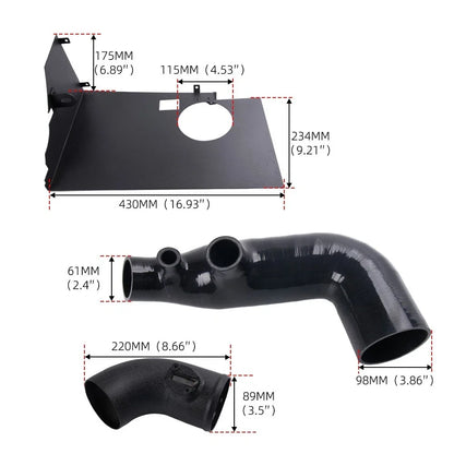 Cold Air Intake System with Red Filter for BMW 320i 330i G20 2019-2025