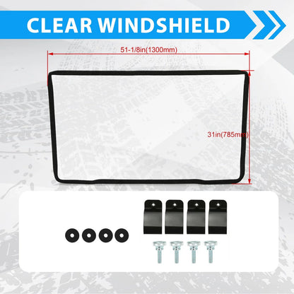 Full Front Windshield for Can-Am Defender HD5/HD8/HD10 (2016-Present) - Scratch