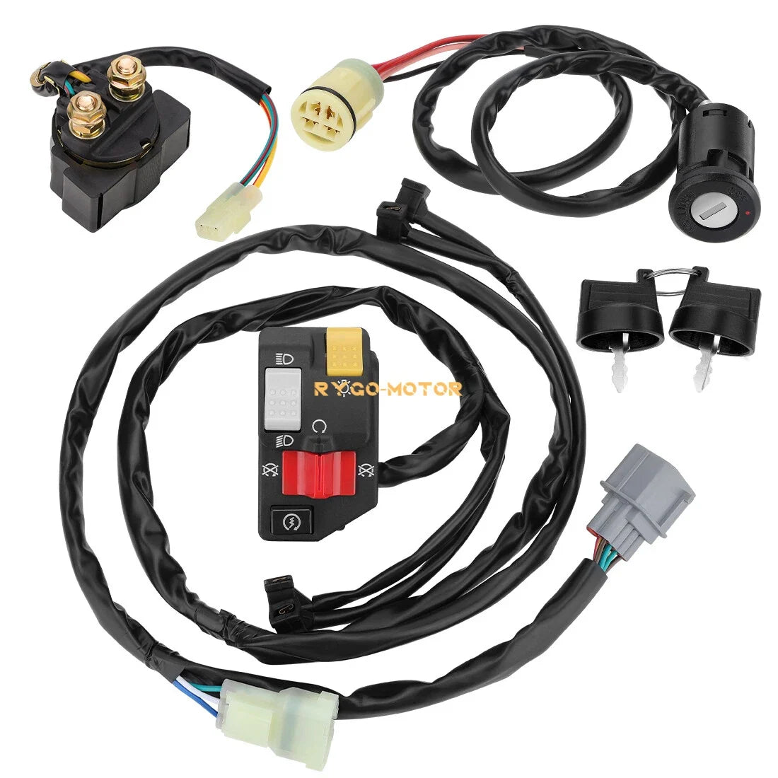 Handlebar Key Starter Relay Switch Kit for Honda Rancher 350 TRX350FM/TM (2006)