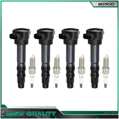 Ignition Coil & Spark Plug Set (4 each) for Mitsubishi Eclipse 2006-2012