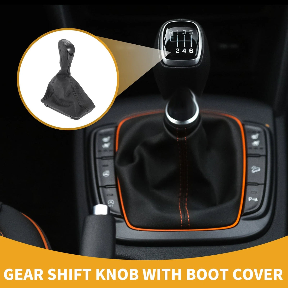 6 Speed Gear Shifter Knob with Cover for Mercedes-Benz E-Class (2002–2009) 655692098158