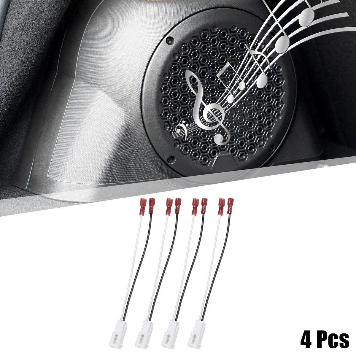 4-Pack Car Speaker Harness Adapters for 2011-2020 Dodge Charger