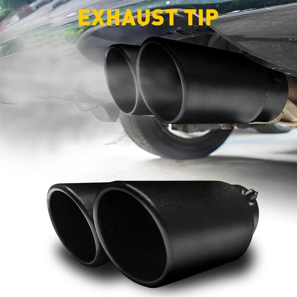 Matte Black Exhaust Tip, Stainless Steel, Universal Fit (1.5-2.4 Inch)
