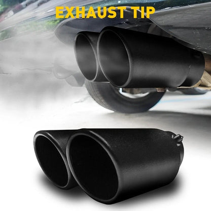 Matte Black Exhaust Tip, Stainless Steel, Universal Fit (1.5-2.4 Inch)
