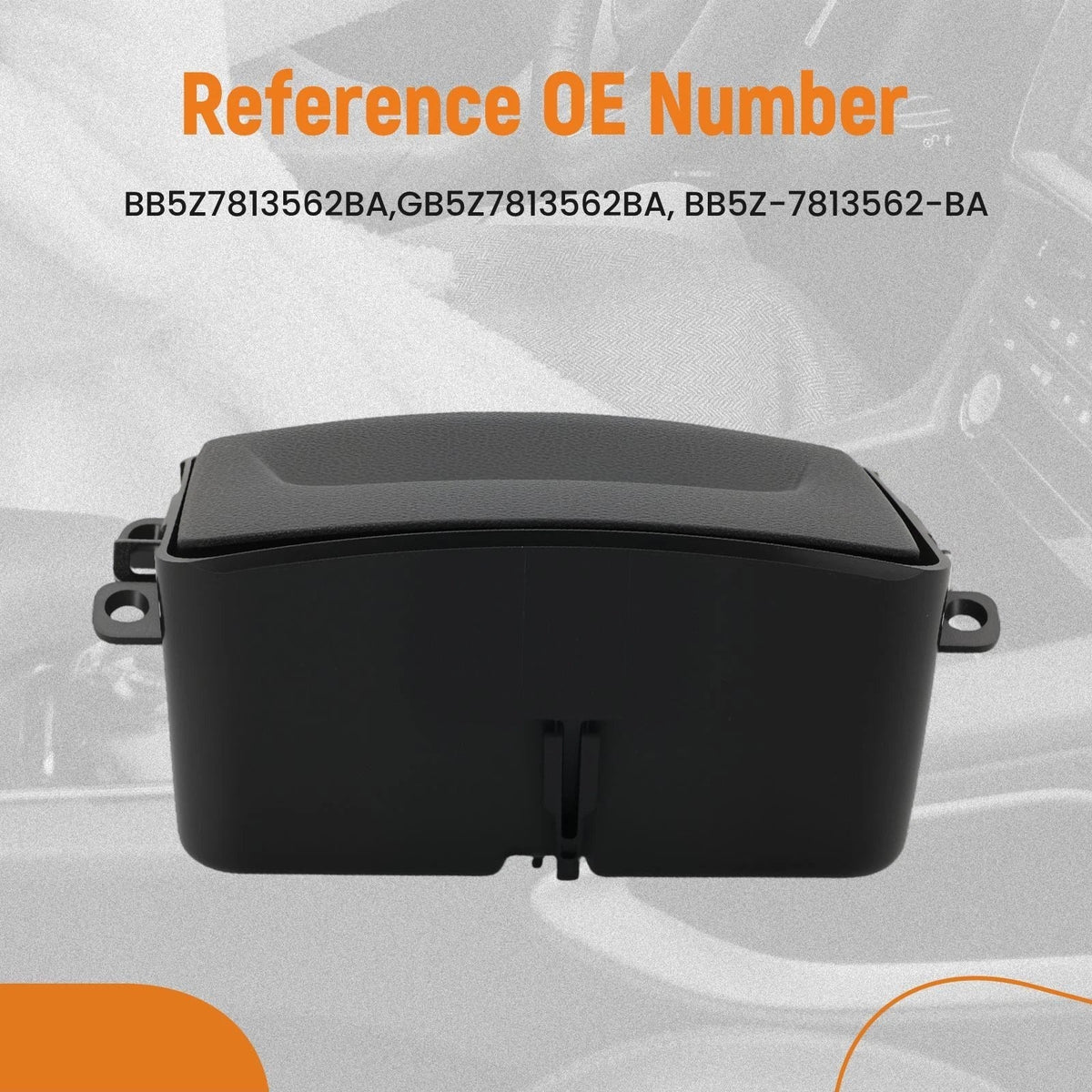 Black Cup Holder Center for Ford Explorer (2011–2015) ABS