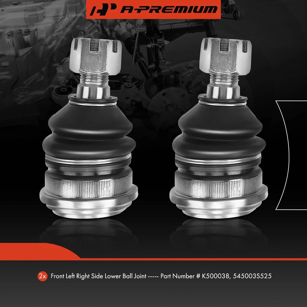 Front Lower Side Ball Joint - 2 Pack for Nissan Frontier 1998–2004