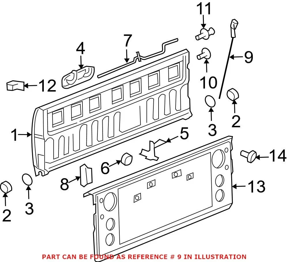 Genuine OEM Tailgate Release Cable for Ram 3500 (68054864AD)