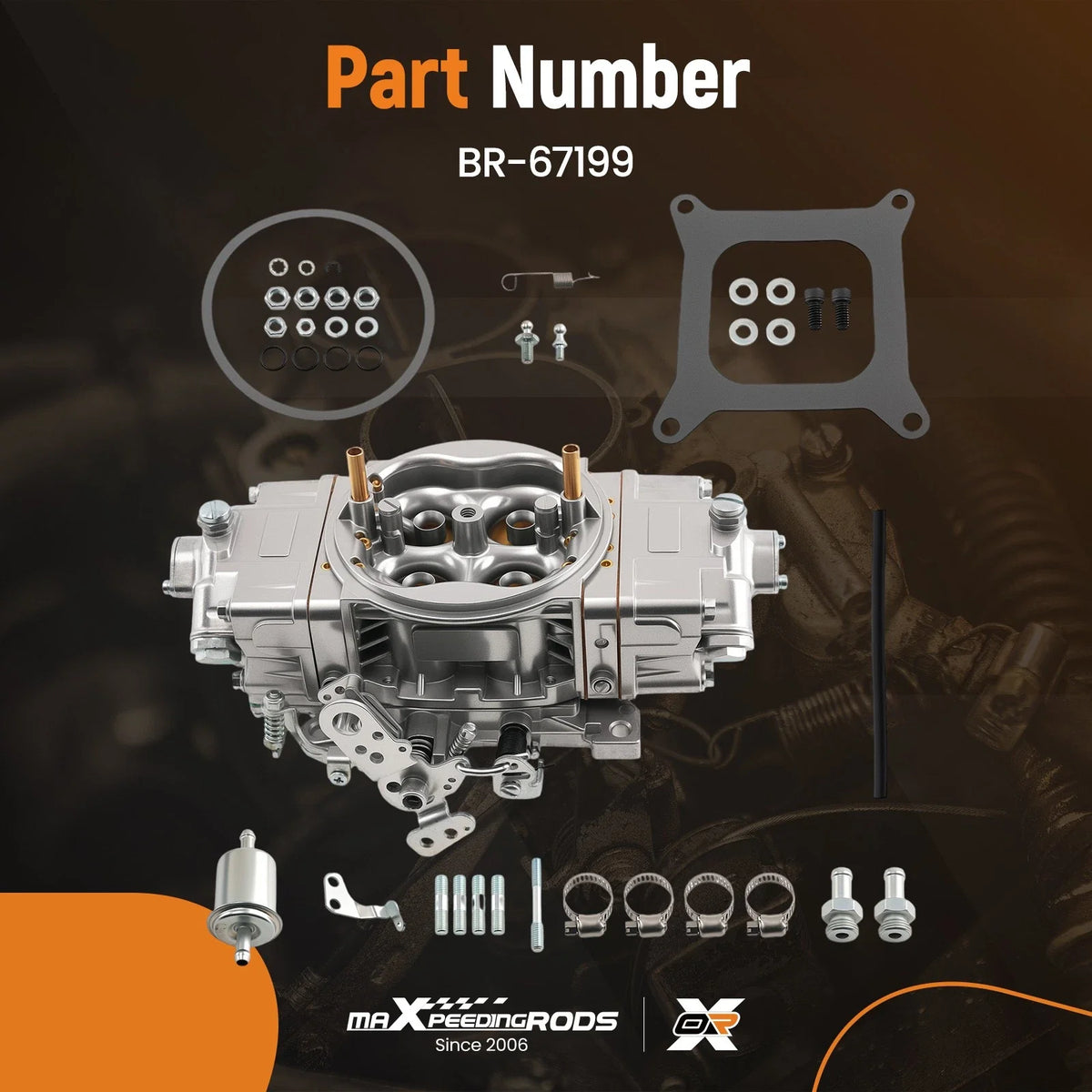 Carburetor 4-Barrel Electric Choke for BR-67199 (650CFM)