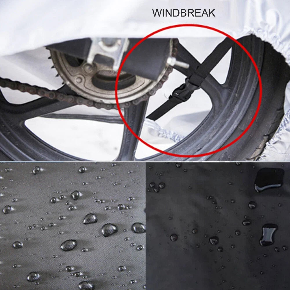 3XL Outdoor Waterproof Motorcycle Cover for Winter Use