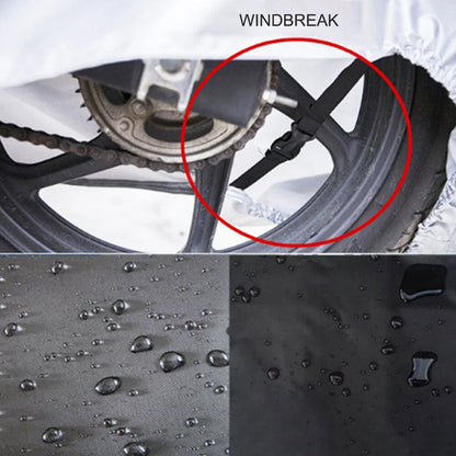 3XL Outdoor Waterproof Motorcycle Cover for Winter Use
