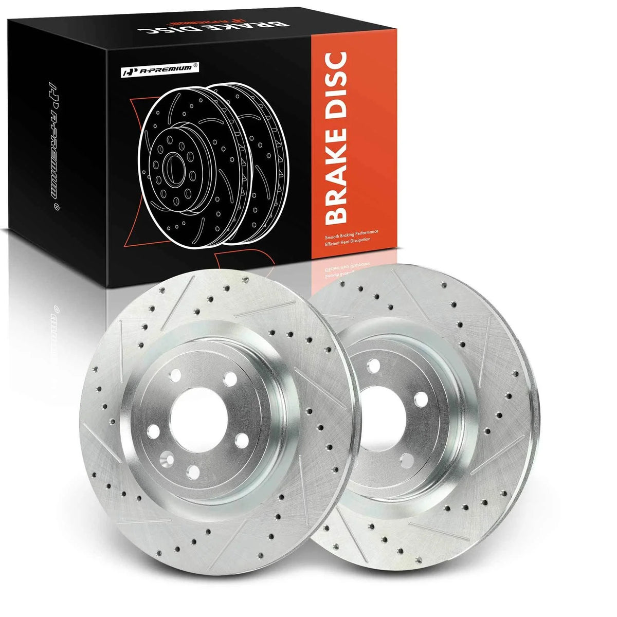 Front Side Drilled Brake Rotors for Ford Mustang (2011–2014)