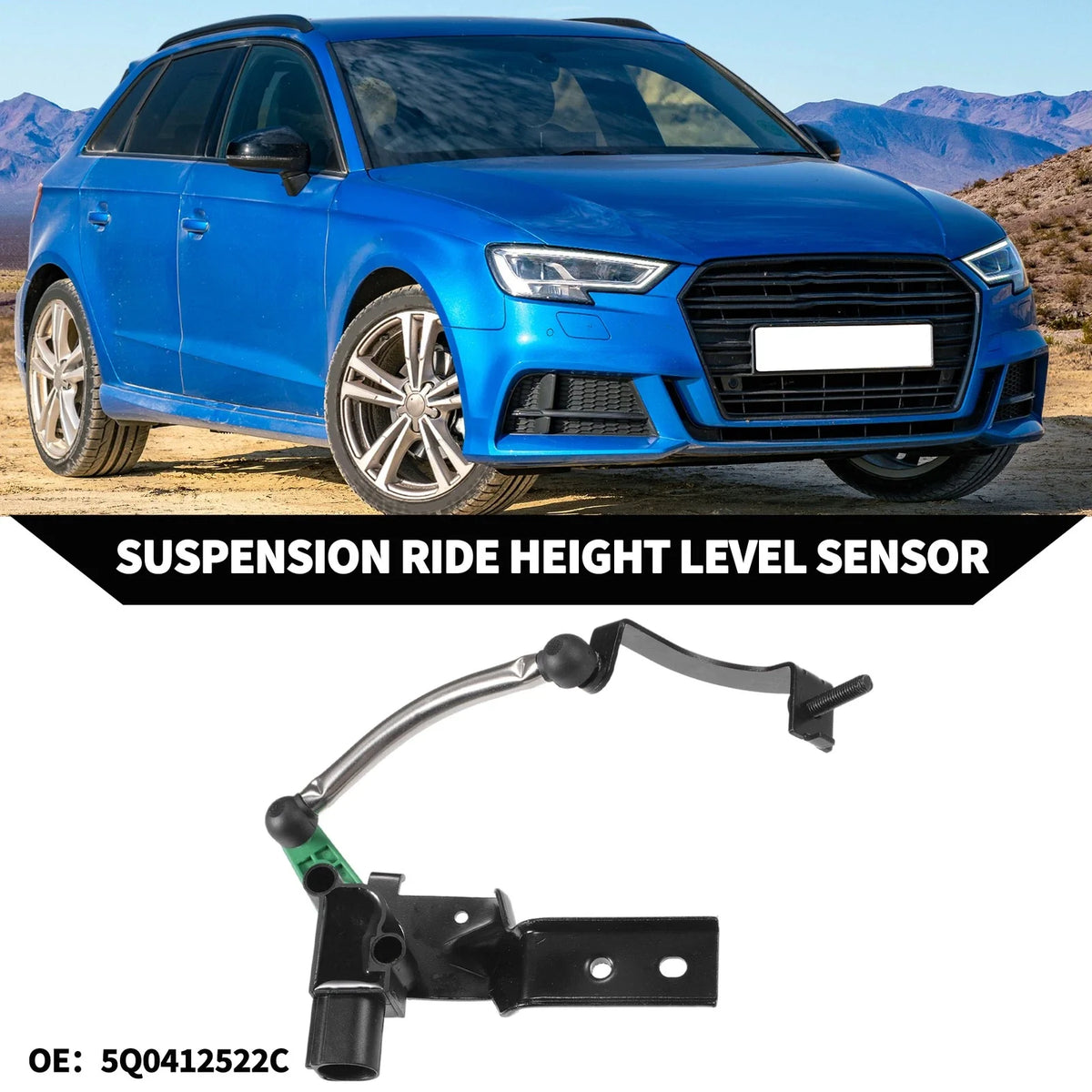 Suspension Ride Height Level Sensor for Audi A3 (2015–2020) - 5Q0412522C
