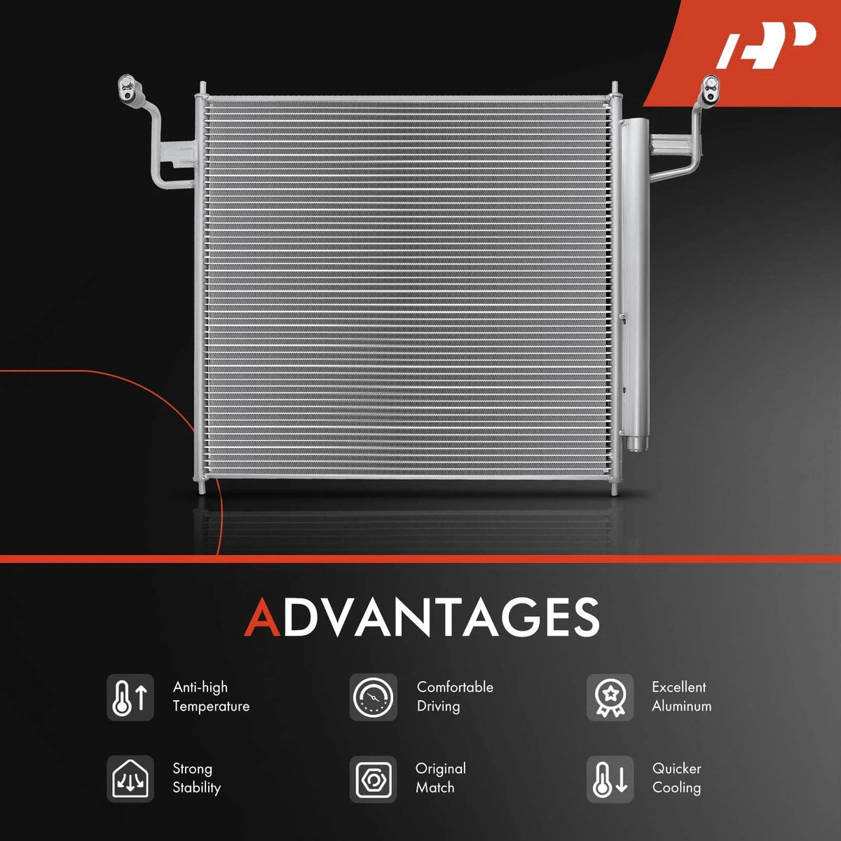 A/C Condenser for Infiniti Armada (2004-2015) with Receiver Drier