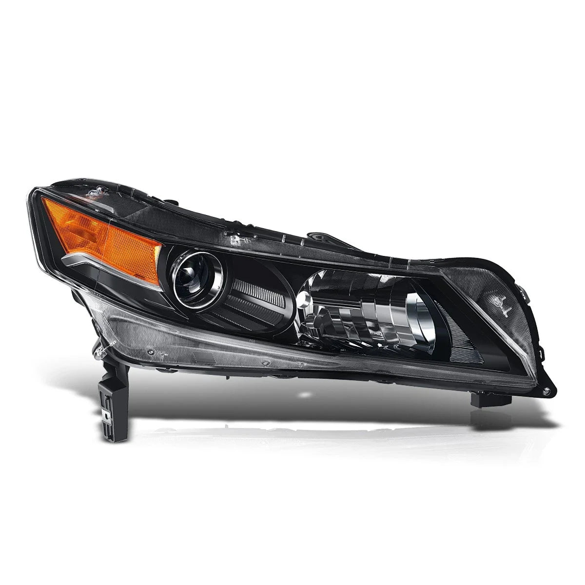 Right Side Projector Headlight Lamp for Acura TL (2012–2014) Black/Amber