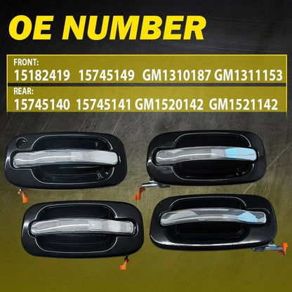 4-Piece Chrome Door Handle Set with Keyhole for 1999-2006 Silverado Sierra
