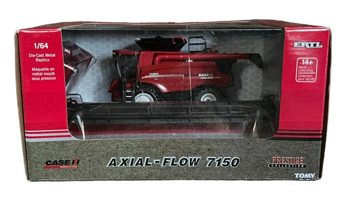 1/64 Prestige Case IH 7150 Combine with Corn & Grain Headers (ERTL 44243, ZFN44243)