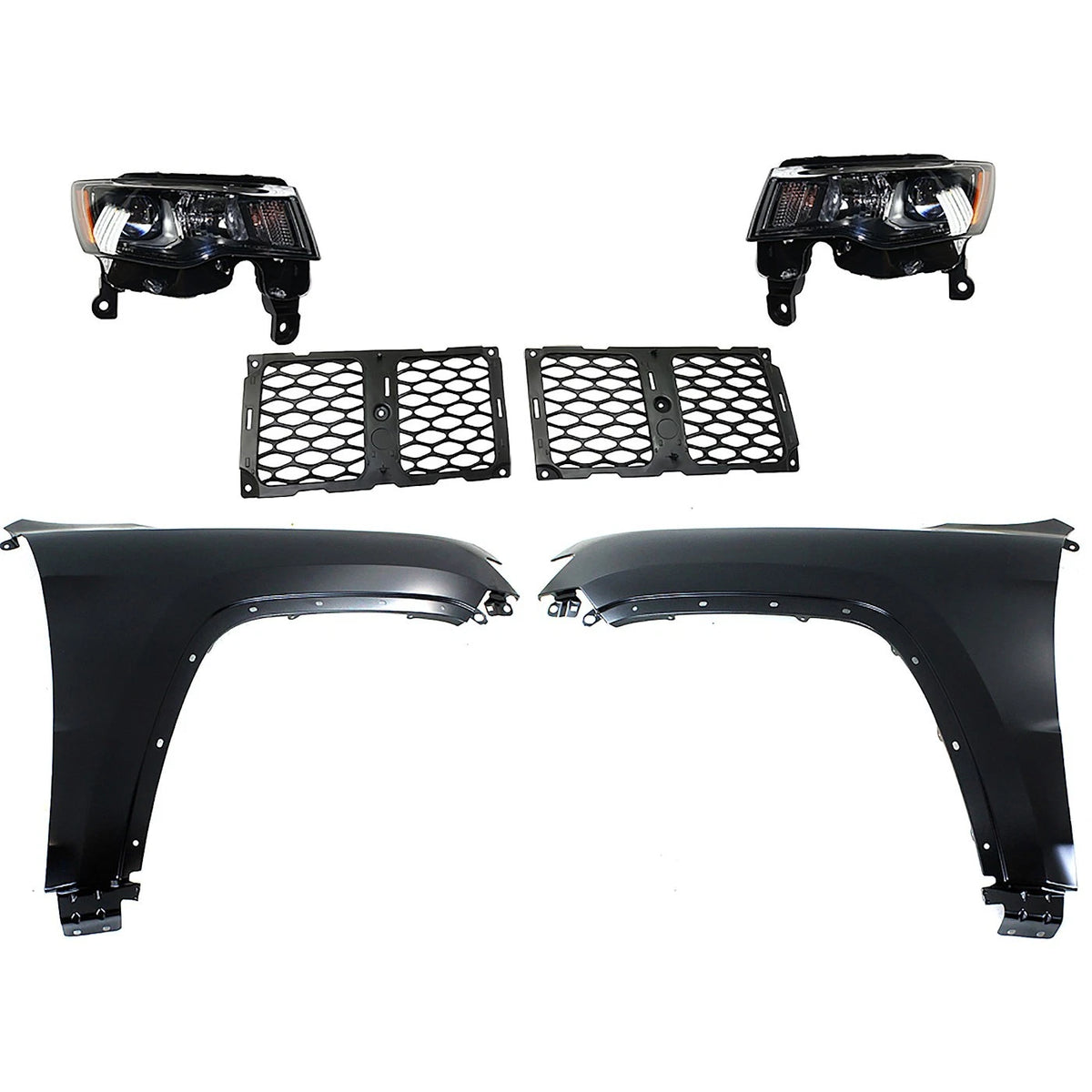 Headlights Kit Pair for Jeep Grand Cherokee (2017–2021) CAPA