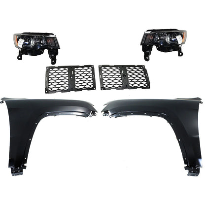 Headlights Kit Pair for Jeep Grand Cherokee (2017–2021) CAPA