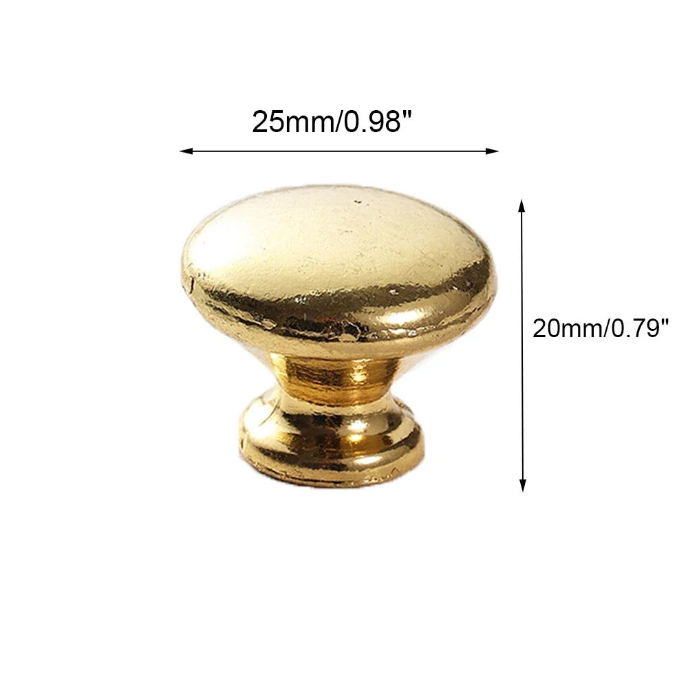 Set of 2 Antique Mini Round Drawer Pull Knob Handles