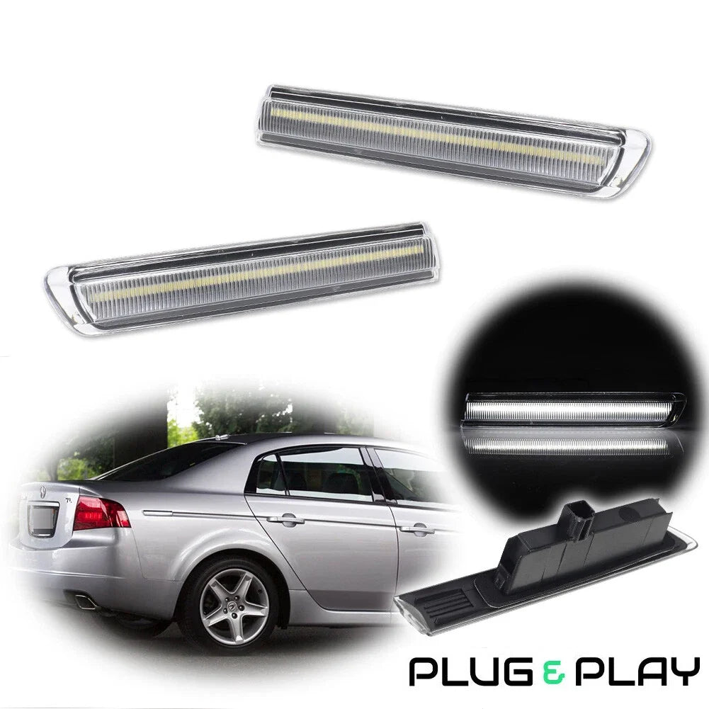 Clear White Rear Corner Side Marker LED Lights for Acura TL (2004–2008)