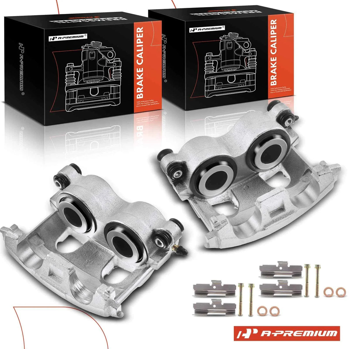 Pair Front Brake Calipers for Ford F-250, E-350 Super Duty (1997–1999)