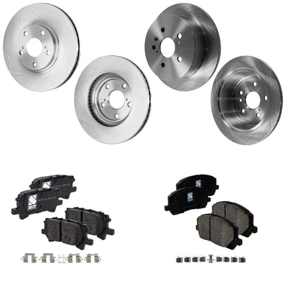 Brake Disc Rotors and Pads Kit for Toyota Highlander (2004–2007)