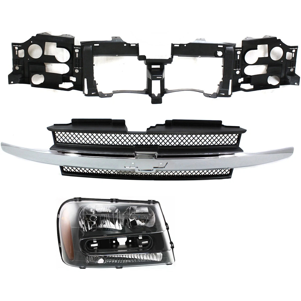 Grille Assembly Kit for Chevy Trailblazer 2002–2009 (3pc)