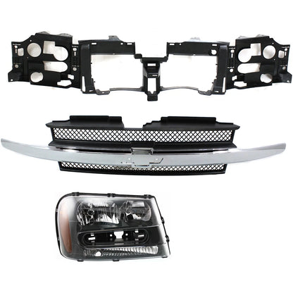 Grille Assembly Kit for Chevy Trailblazer 2002–2009 (3pc)