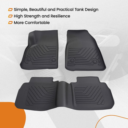 Set of 4 Black TPE All Weather Floor Mats for Cadillac XT5 (2017-2025)