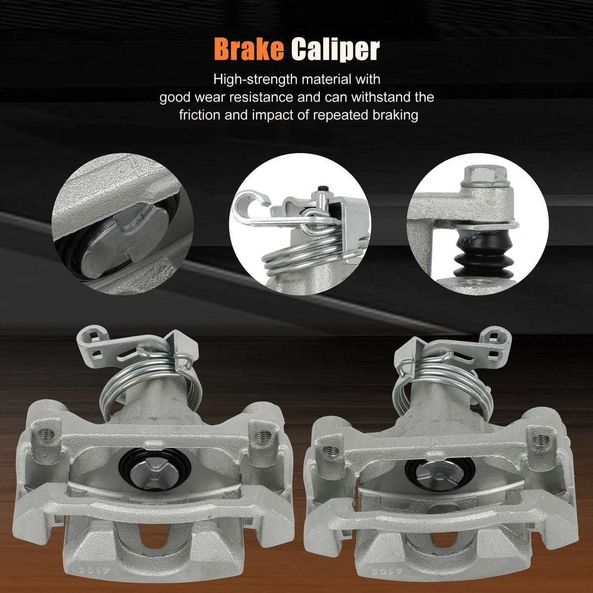 Pair of Rear Brake Calipers with Bracket for Pontiac Montana 2005-2009