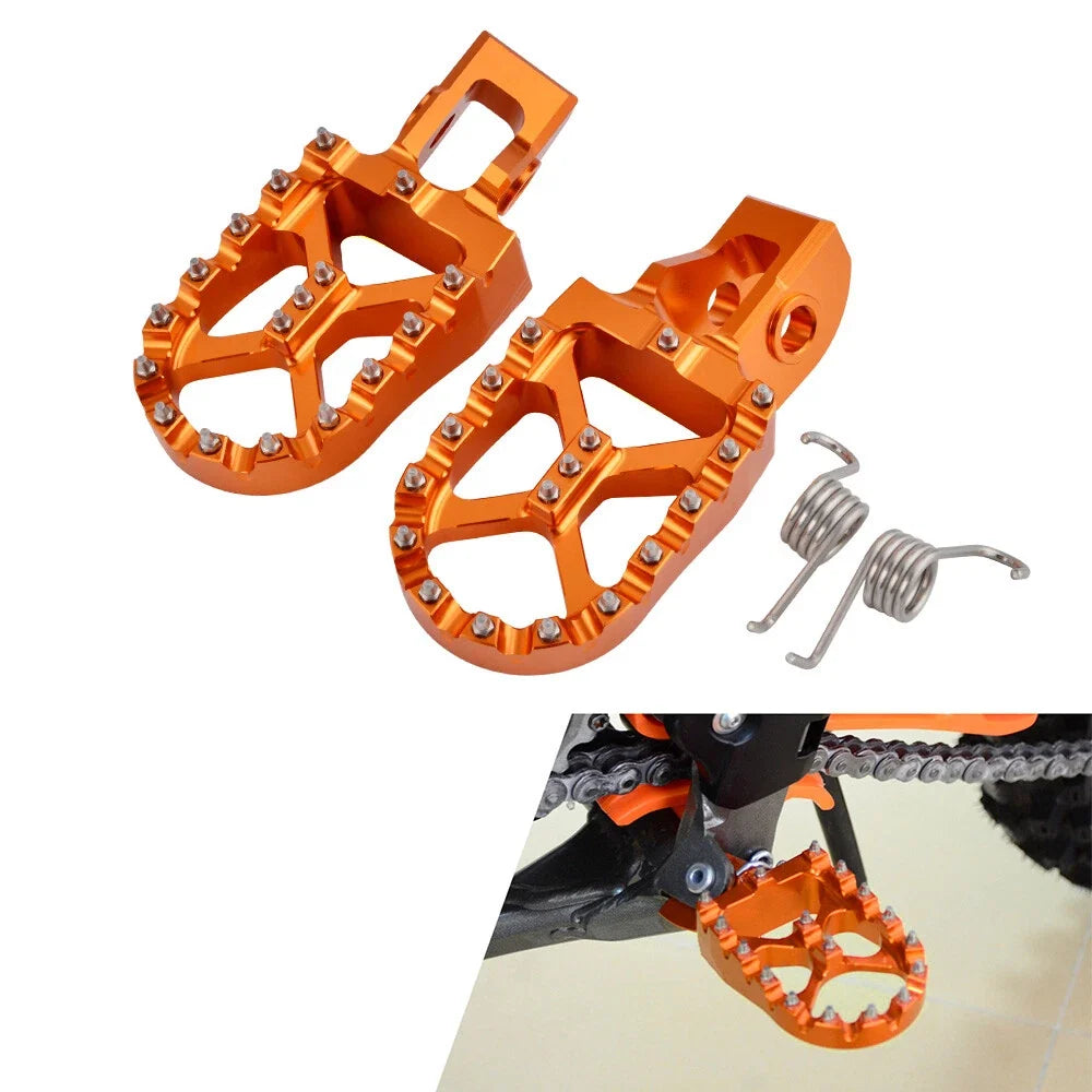 CNC Wide Foot Pegs for KTM 125 SX 250 300 350 450 SXF XCF XC EXC (2017–2022)