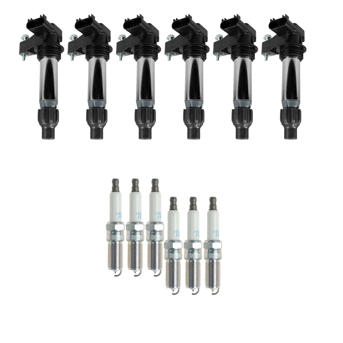 Set of 6 Ignition Coils & Iridium Spark Plugs for Acadia Traverse Terrain (V6)