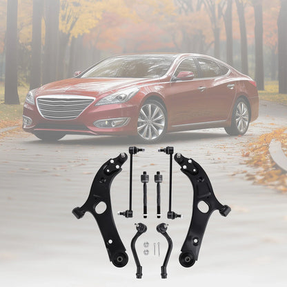 Lower Control Arm Set with Ball Joints & Tie Rods for Hyundai Azera 2012-2014