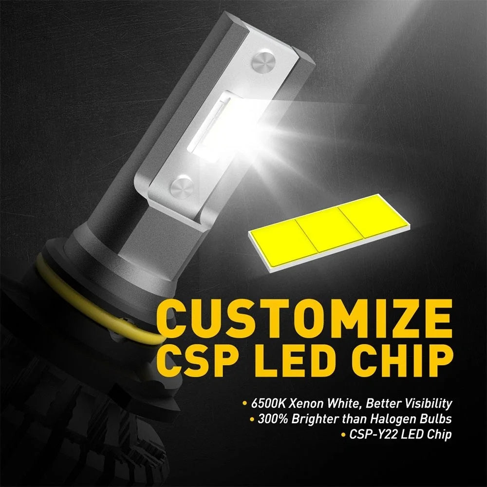 2X AUXITO LED 9012 HIR2 Headlight Bulbs High Low Beam Kit 6500K