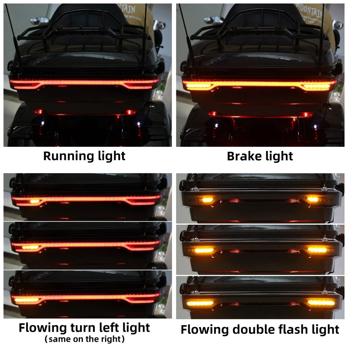 LED Brake Turn Tail Light for Touring Glide Harley (2014-2025)