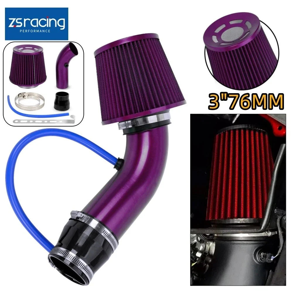 Aluminum 3" Cold Air Intake System for Universal Fit Vehicles