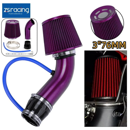 Aluminum 3" Cold Air Intake System for Universal Fit Vehicles