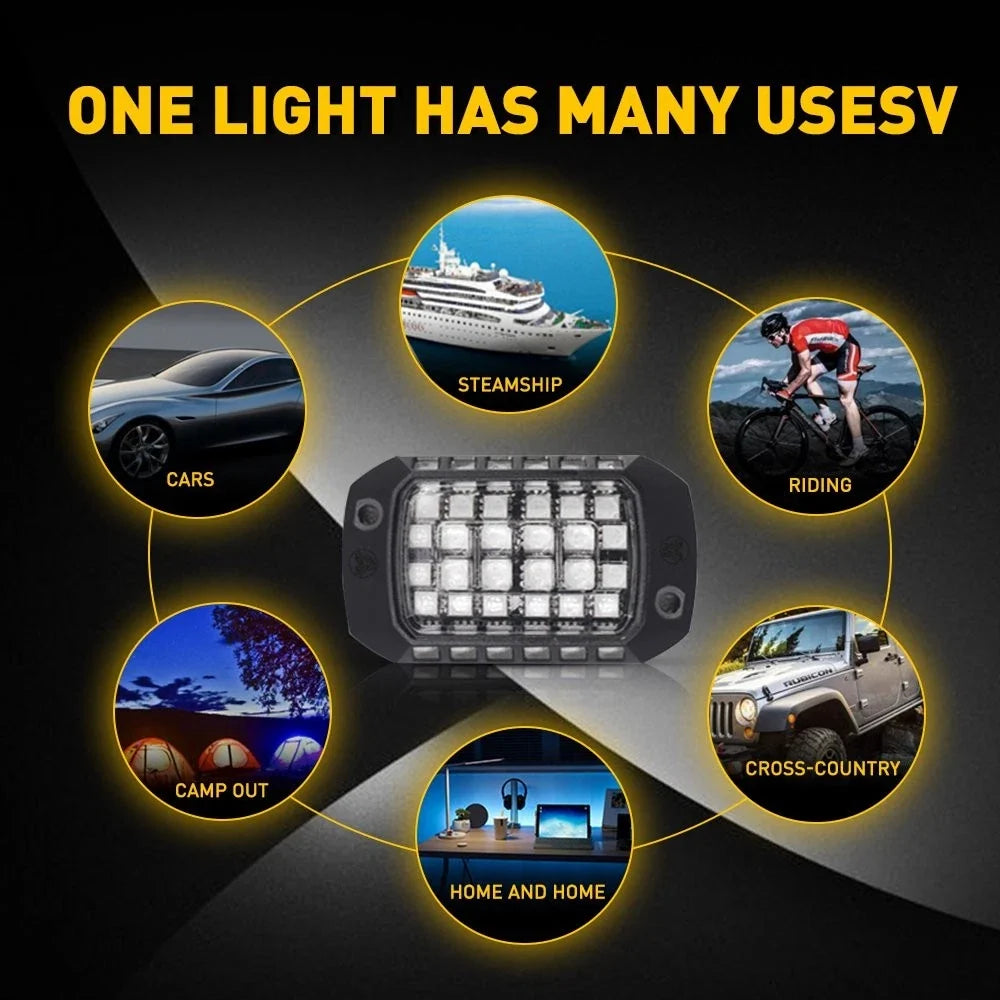 8PCS 36-LED Blue Underbody Light Kit for Universal Fit (EXV)