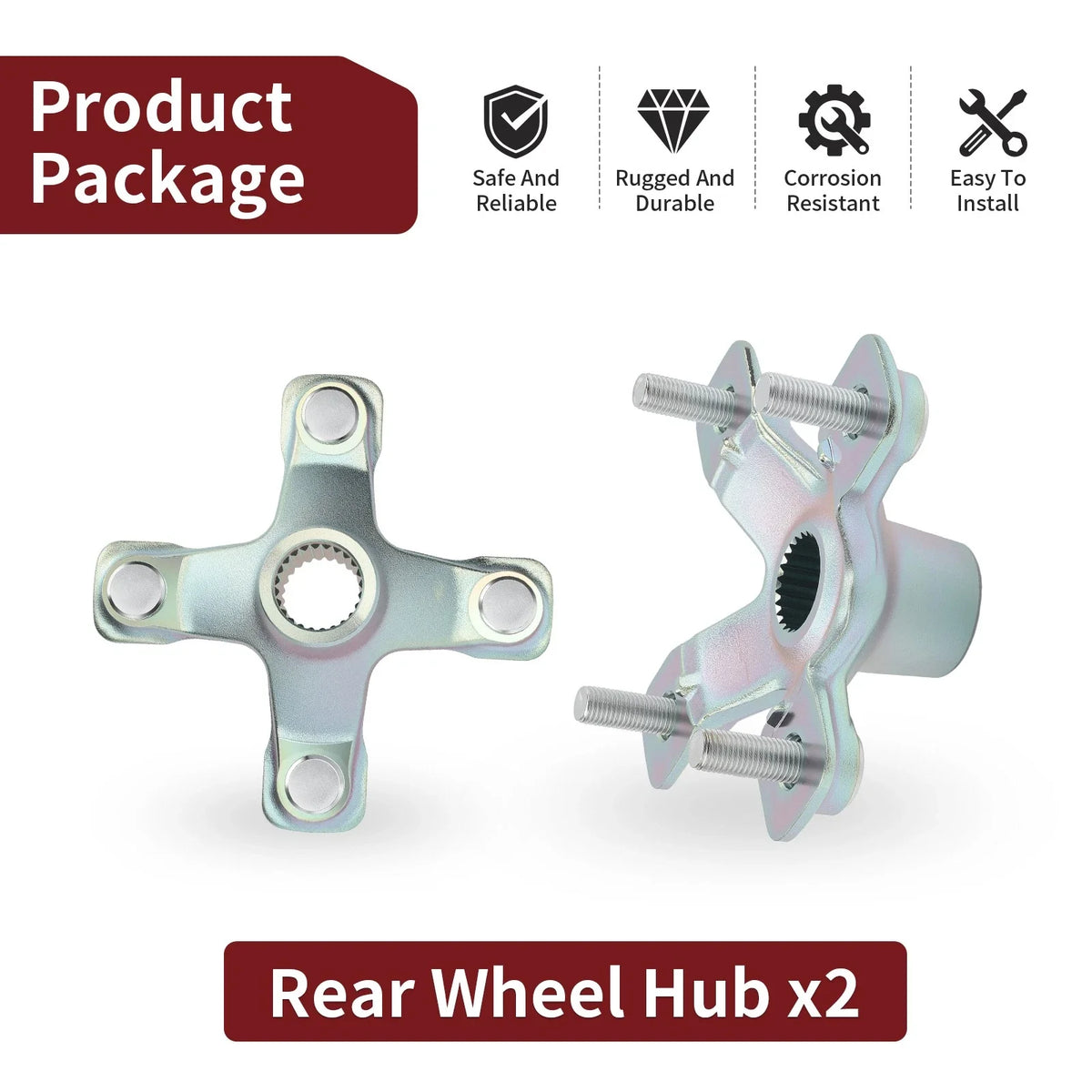 Rear Wheel Hub Pair for Yamaha YFZ450R SE 2009-2024