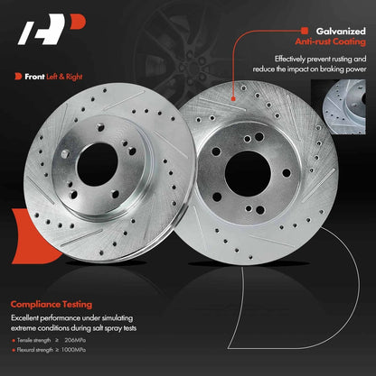 Front Brake Rotors (Drilled) for Nissan Maxima 1999-2001 & INFINITI I30