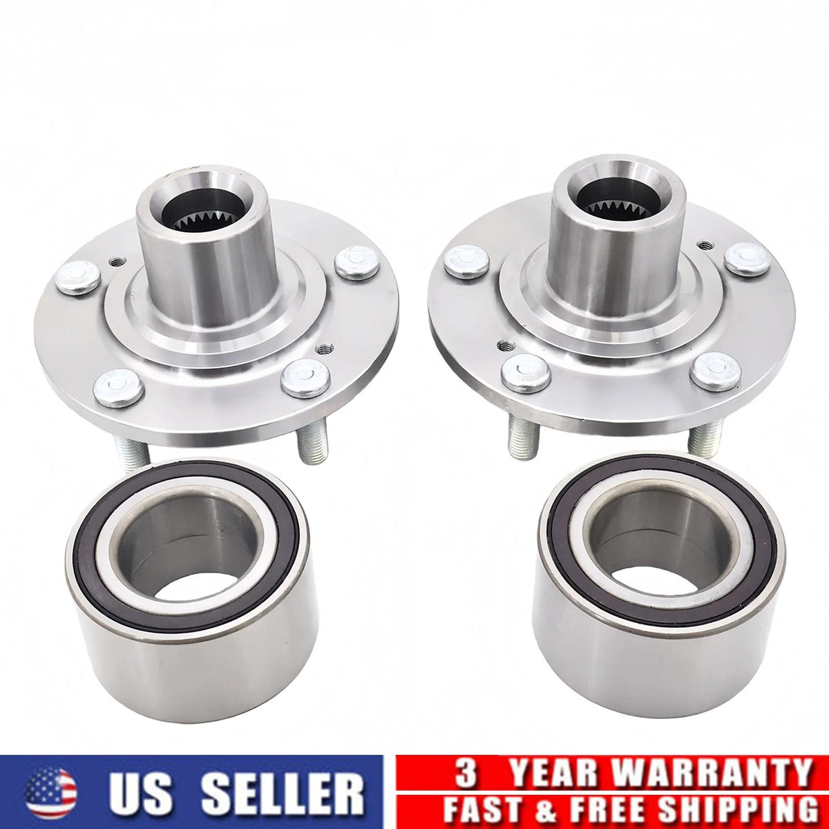 2X Front Hub Bearing Kits for Honda Civic 2.0L L4 (2016-2021)